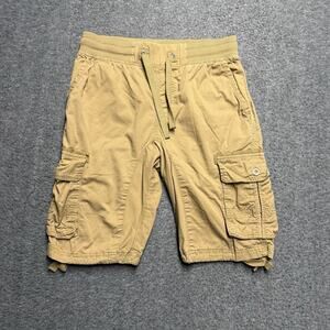 South Pole Cargo Shorts Mens Medium Brown 10" Inseam Drawstring Skater Y2K